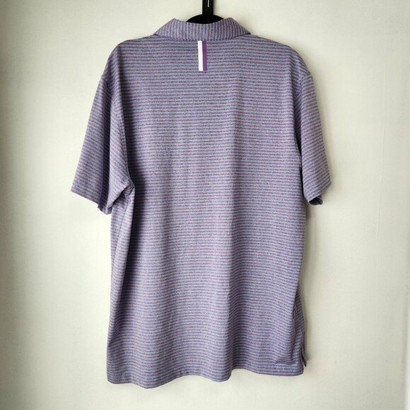 Rhoback Purple Striped Golf Polo Stretch Performance Wear Men's XL - Picture 2 of 8